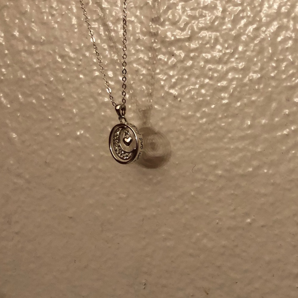 NWT MOON AND BACK HEART NECKLACE